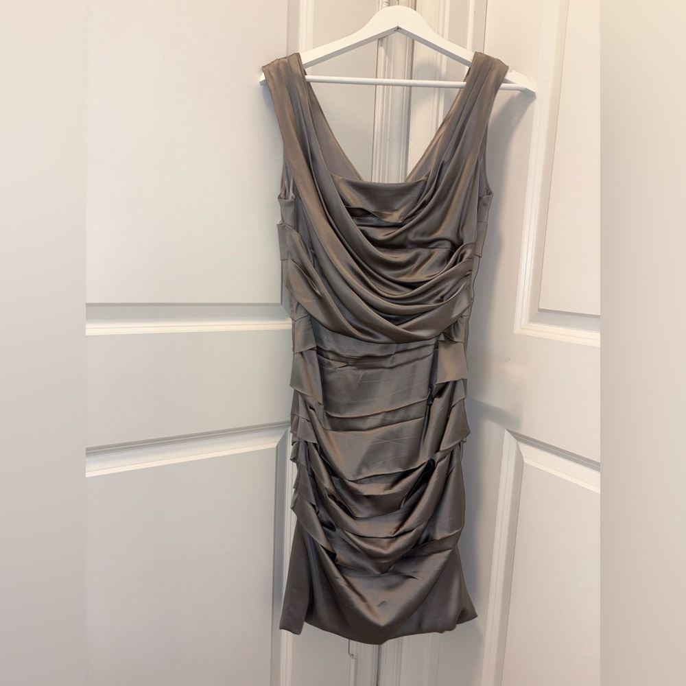 Dolce & Gabbana Ruched Silk Cocktail Dress